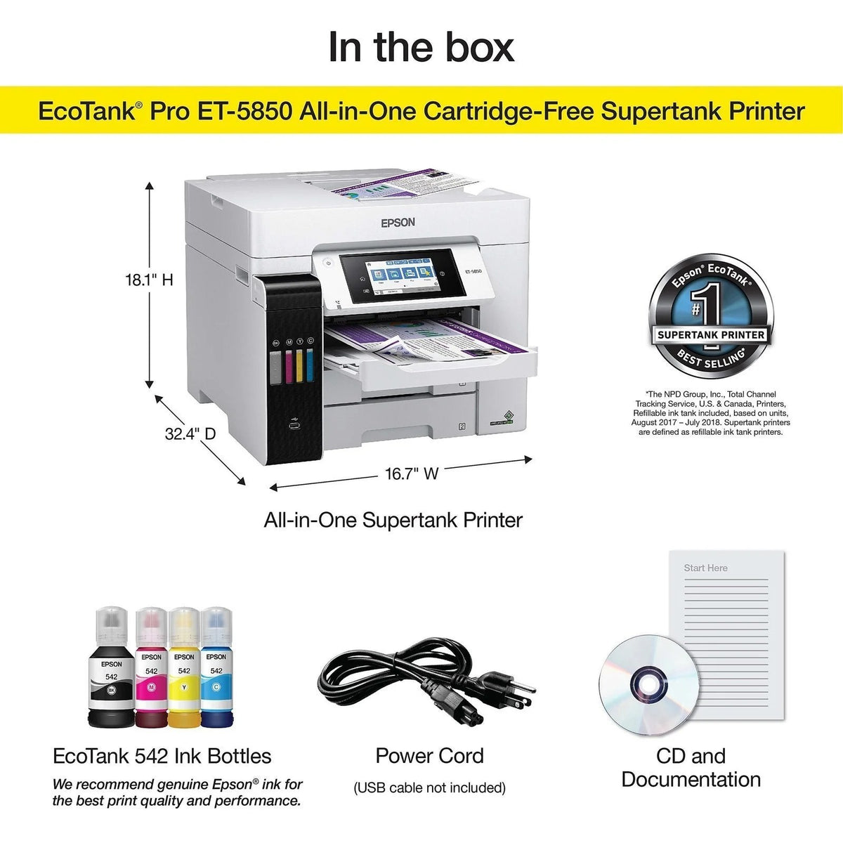 Epson EcoTank Pro ET-5850 Color Laser