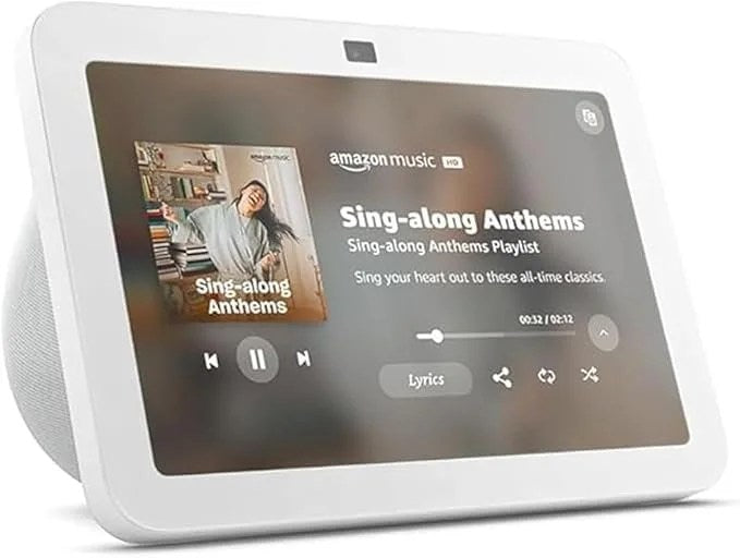Amazon Echo Show 8, With Spatial Audio, Smart Home Hub, ideal for open living spaces, Designed for Alexa+, Glacier White