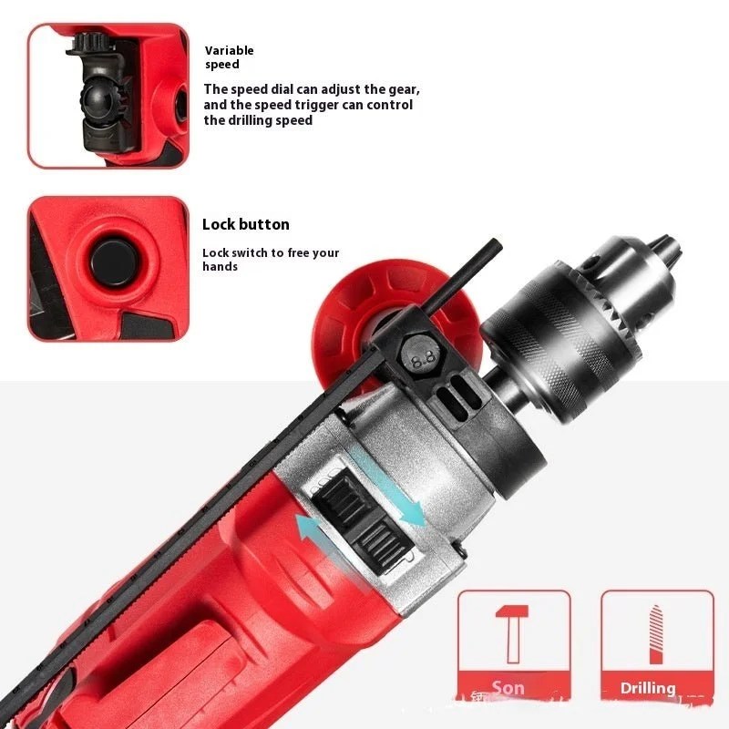 Electric Hand Drill Impact Drill Rechargeable High-power Electric Tools