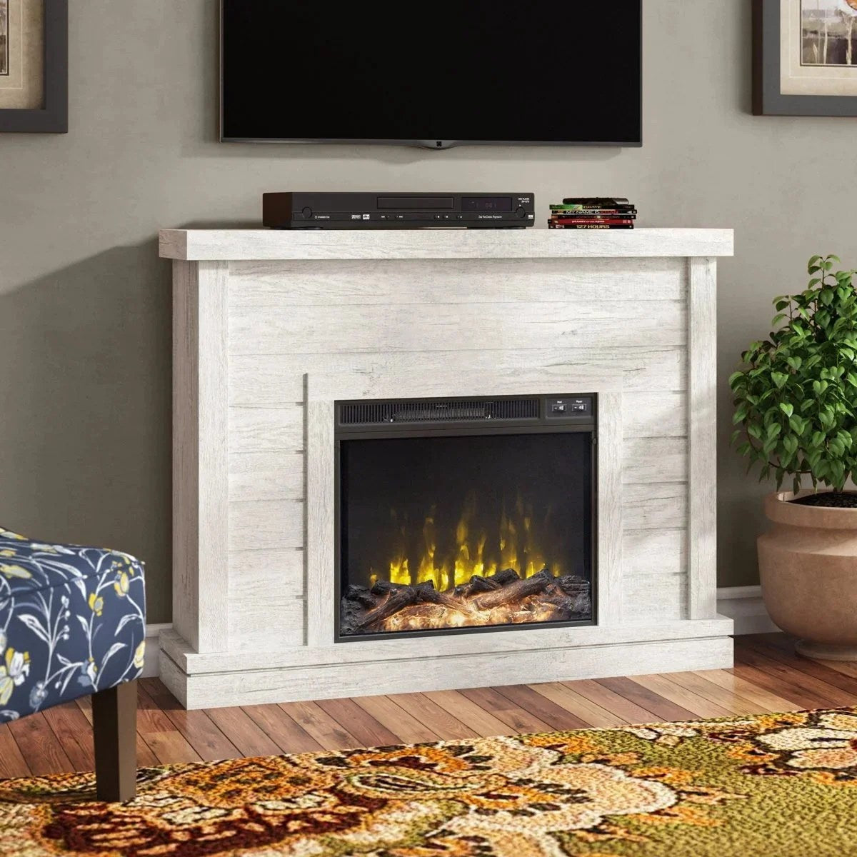 Alaya Wall Mounted Electric Fireplace Sands &amp; Stable Finishs